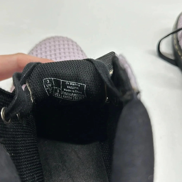 Dr. Martens Maelly Padded Collar Boot Lace Up Shoes Light Purple Waffle Size 5 - Picture 8 of 9